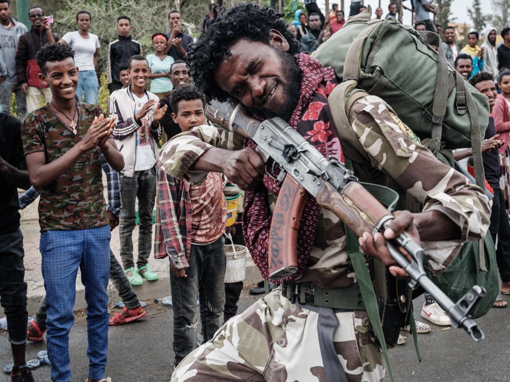 A Tigray People's Liberation Front fighter poses in Mekele, the capital of Tigray region, Ethiopia, on June 30, 2021.