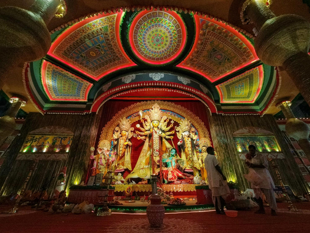 A Durga idol during this month's Durga Puja festival in Kolkata, India.