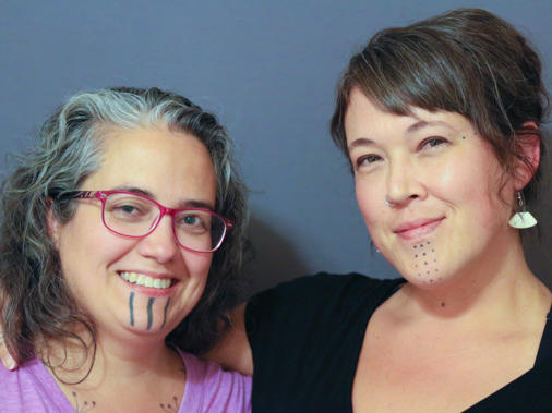 Grete Bergman, left, and Sarah Whalen-Lunn at their StoryCorps recording in Anchorage, Alaska, in 2018.