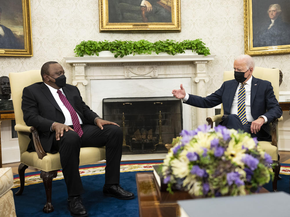 President Biden told Kenyan President Uhuru Kenyatta that the U.S. would donate 17 million COVID vaccine doses to the African Union. The U.S. is also working to boost production on the continent.