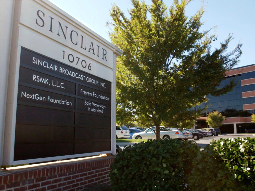 In this Oct. 12, 2004, file photo, Sinclair Broadcast Group, Inc.'s headquarters stands in Hunt Valley, Md. Sinclair Broadcast Group said Monday it's suffered a data breach and is still working to determine what information the data contained.