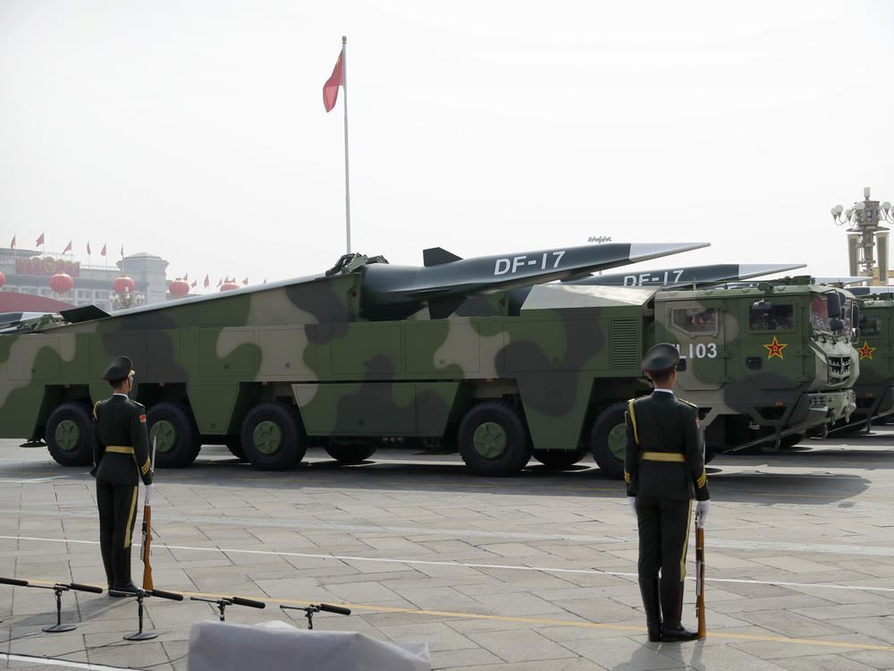 China's DF-17 missile is a medium-range hypersonic weapon capable of traveling over five times the speed of sound.