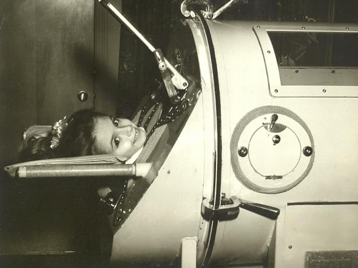 Martha Lillard needed a large respirator called an iron lung to recover from polio, which she caught in 1953. She still uses a form of the device at nights.