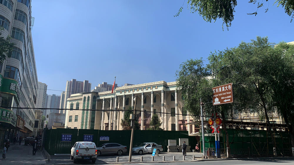 The Dongguan mosque in September. China is removing the domes and minarets from thousands of mosques across the country. Authorities say the domes are evidence of foreign religious influence. They are taking down overtly Islamic architecture as part of a push to sinicize historically Muslim ethnic groups — to make them more traditionally Chinese.