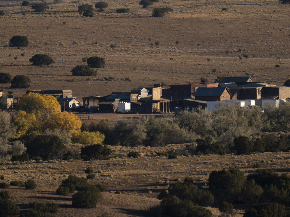 The Bonanza Creek Film Ranch is seen in Santa Fe, N.M., on Saturday, where an assistant director unwittingly handed Alec Baldwin a loaded weapon moments before the actor fatally shot a cinematographer.
