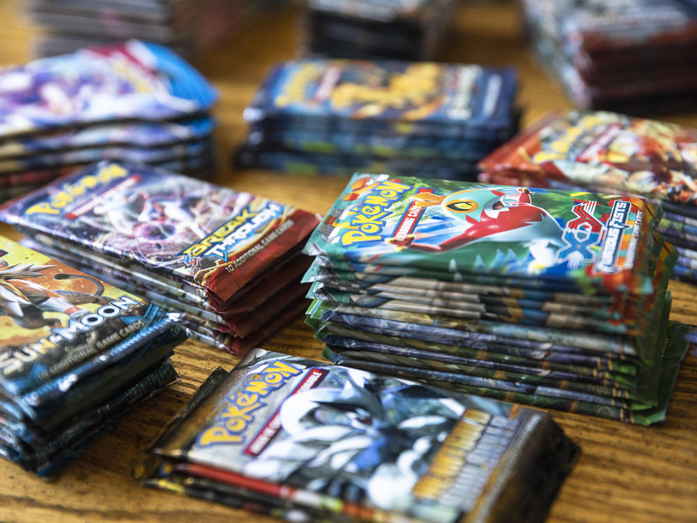 Packs of Pokemon Co. cards in Random Lake, Wisconsin, U.S., on Thursday, July 1, 2021.