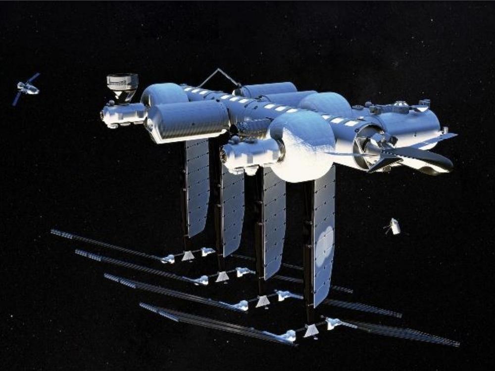 Orbital Reef is a new commercial space station that Blue Origin says will be operational by the end of the decade. It's seen here in a promotional photo released by the company.