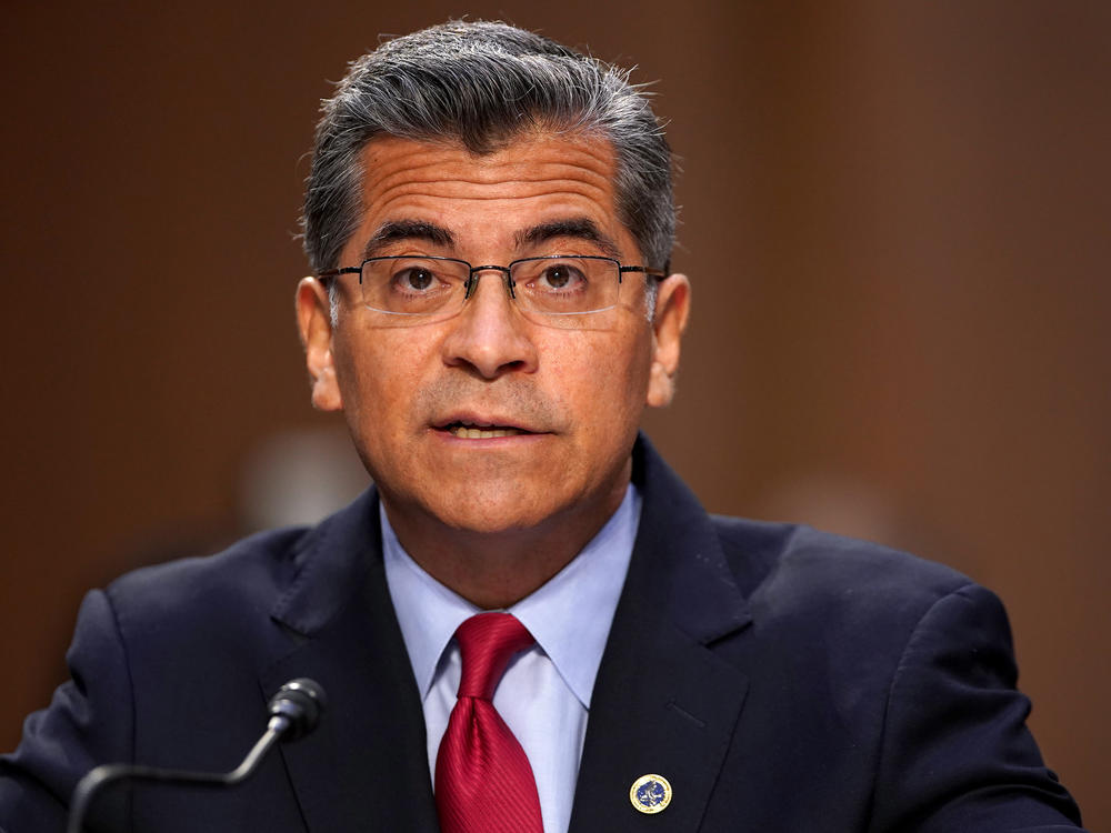 Secretary of Health and Human Services Xavier Becerra said the overdose epidemic has grown so severe that new measures are needed to keep people with addiction alive. He is seen here on Capitol Hill in September.
