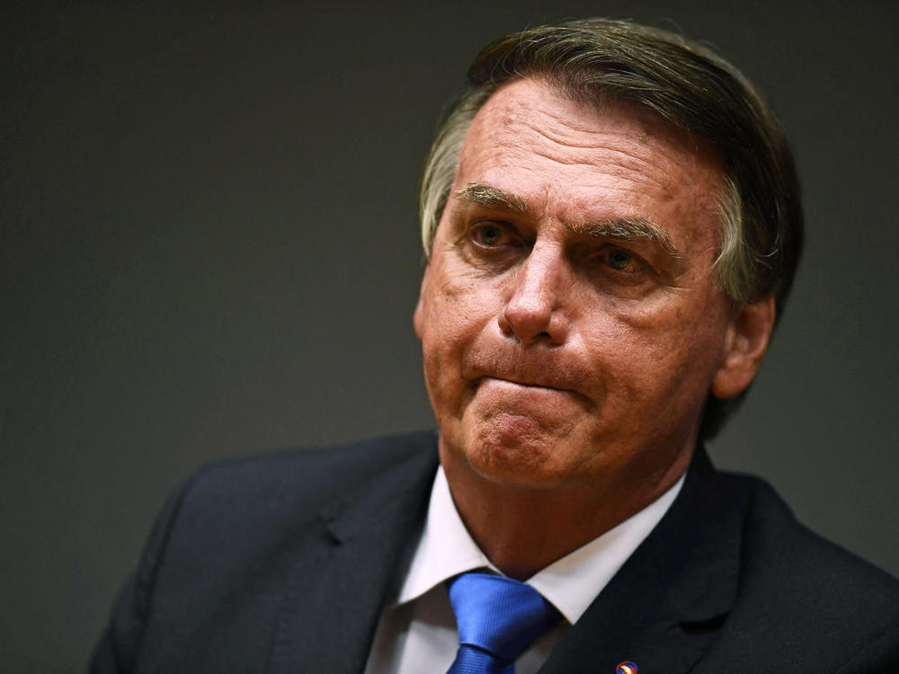 Brazilian President Jair Bolsonaro, seen during a news conference in Brasilia last week, has insisted that he is innocent of the charges proposed against him.