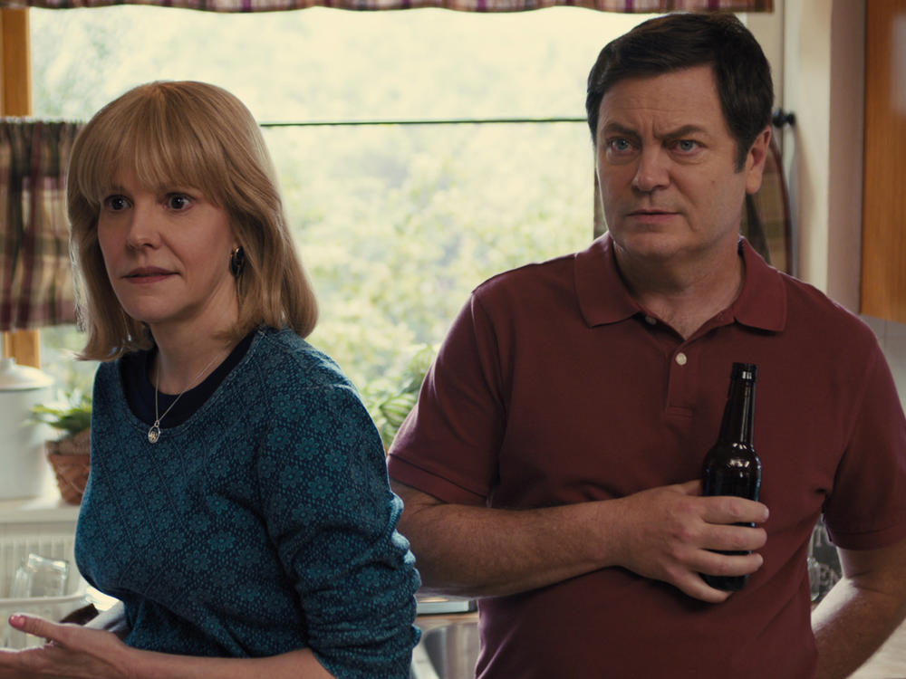 Mary-Louise Parker and Nick Offerman play Teresa and Rick Kaepernick in Netflix's 'Colin in Black and White.'