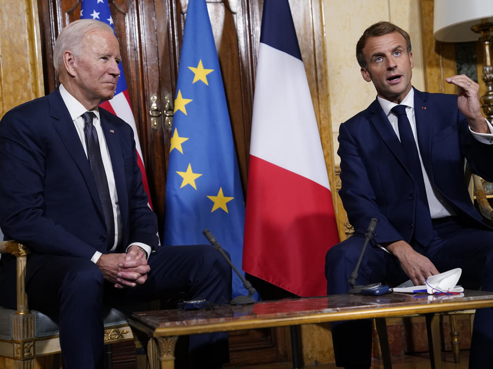 President Biden told French President Emmanuel Macron that the U.S. handling of an arms deal with Australia was 
