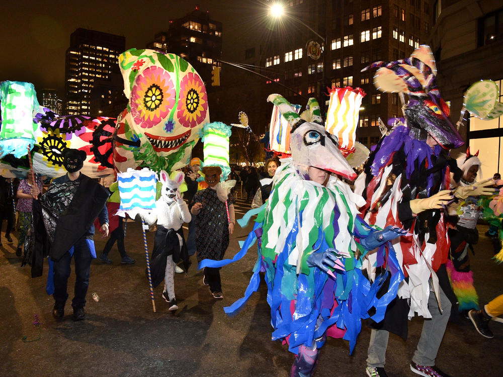 A typical sight during the 2019 Village Halloween Parade in New York City.