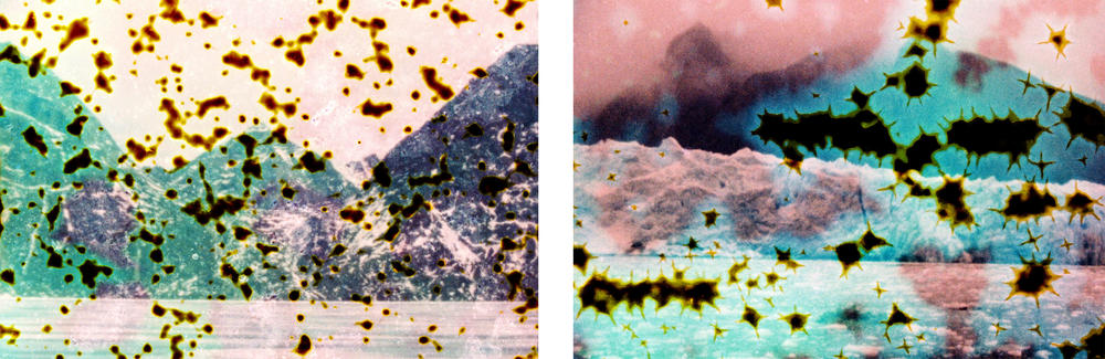 <em>Kajanaqtuq</em> (2020) [left], Pangnirtung, Nunavut, Canada and <em>Deepest Darkness, Flaming Sun</em> (2020) [right], Svalbard, Norway