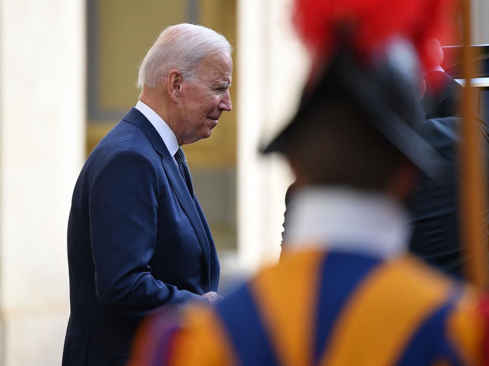 President Biden leaves the Vatican on Oct. 29 after visiting Pope Francis.