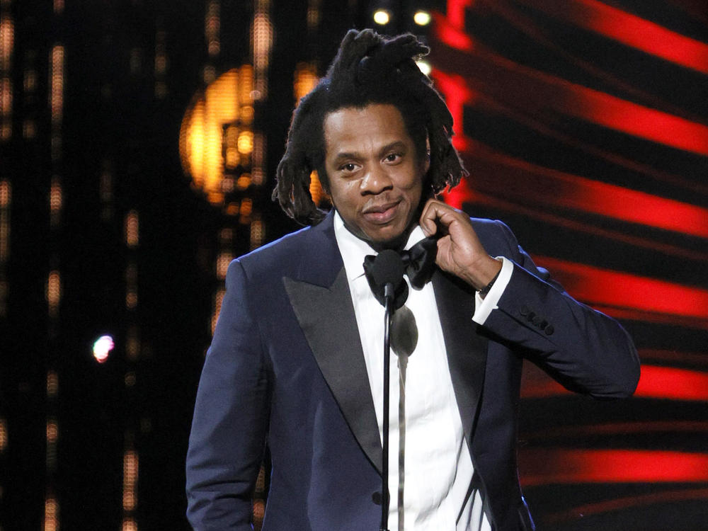 Inductee Jay-Z speaks onstage during the 36th Annual Rock & Roll Hall Of Fame Induction Ceremony