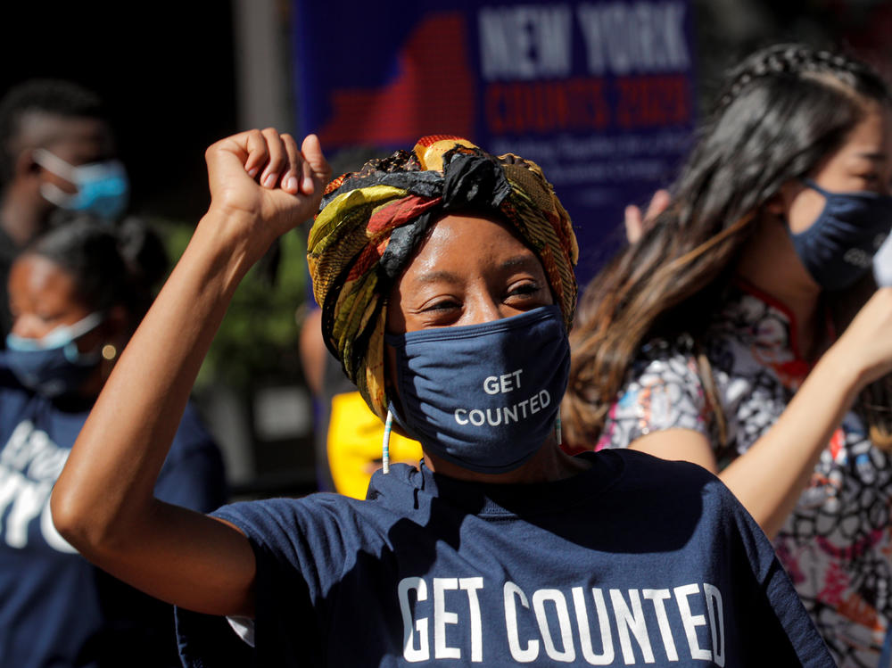 Dancers perform during a promotional event for the U.S. census in New York City's Times Square in September 2020.