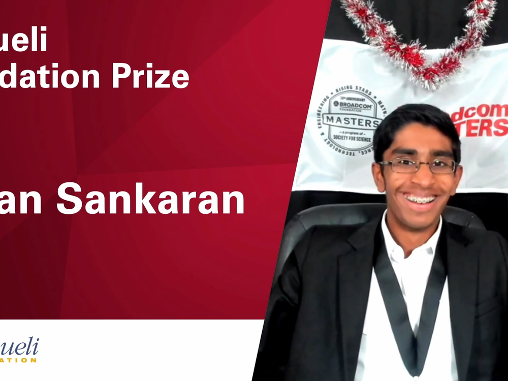 Akilan Sankaran took home the top award in the 2021 Broadcom MASTERS, a middle school science and engineering competition.