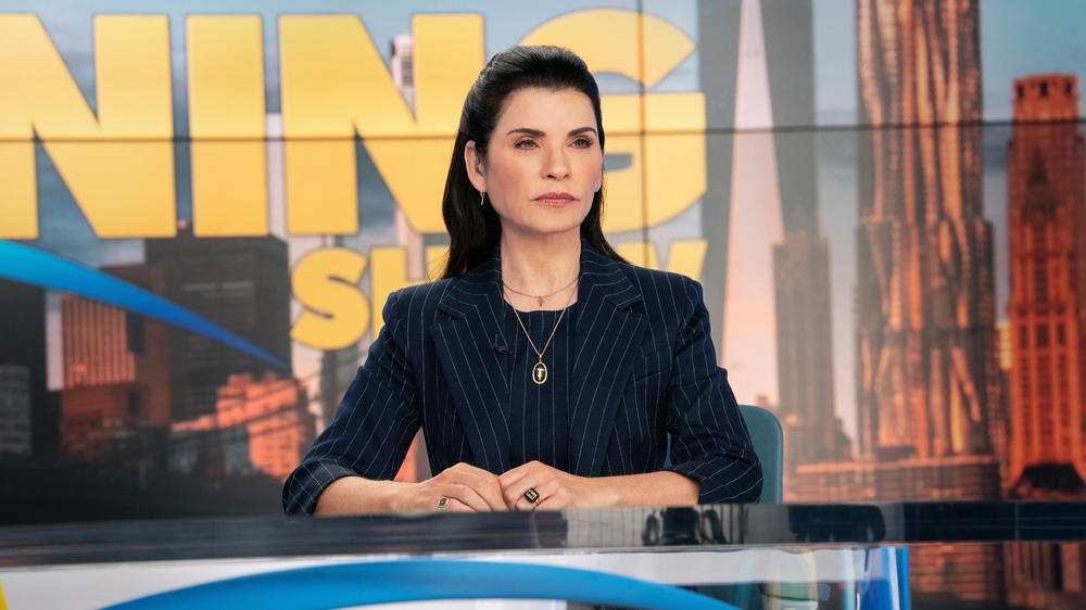 Even when the news is grim, Laura (Julianna Margulies) always looks perfect.