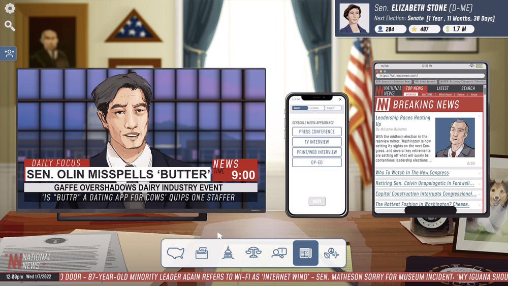 A screenshot from the game Political Arena.