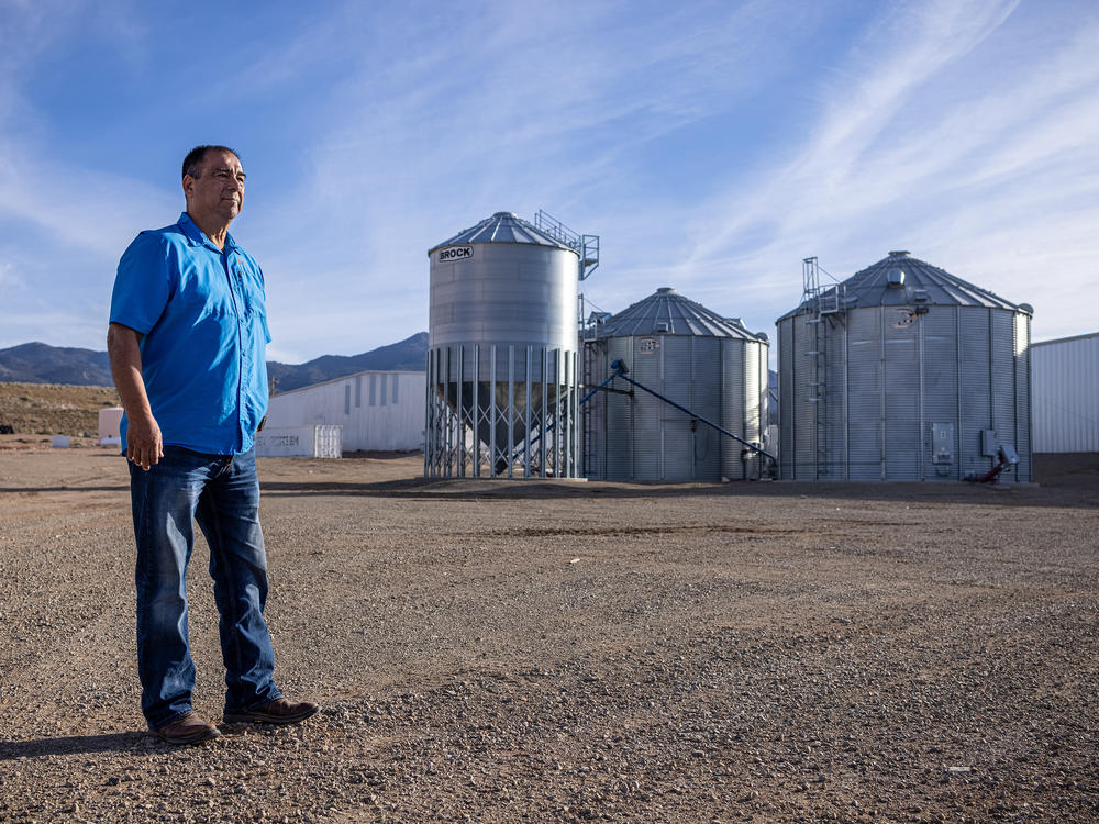 Simon Martinez, ranch manager of the Ute Mountain Ute Farm and Ranch, poses for a portrait.