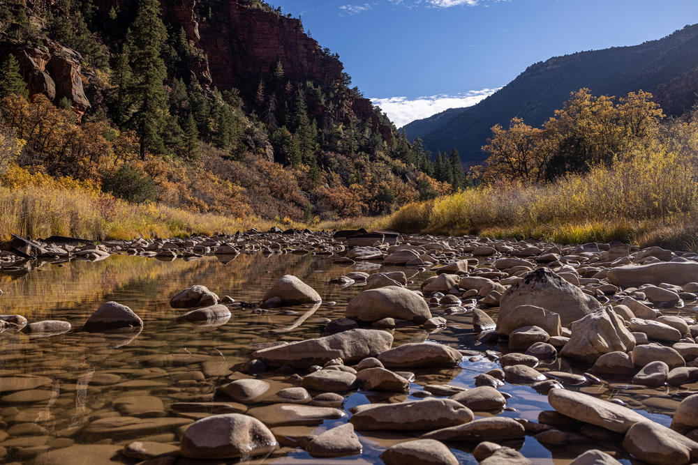 Dried up riverbeds at Dolores River Canyon.