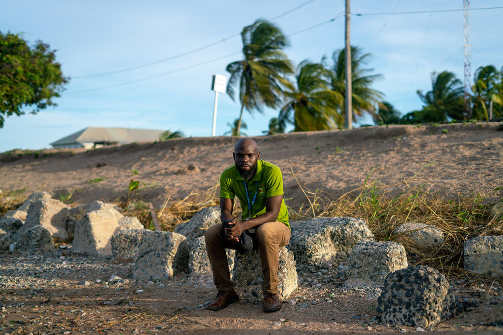 Climate expert Seon Hamer, a lecturer at the University of Guyana, is familiar with the scientific data showing Guyana's rapid sea level rise. He's also seen it firsthand. When he fished along the seawall as a boy, it was rare for high tides to spill over the wall. Now it's a much more frequent event.