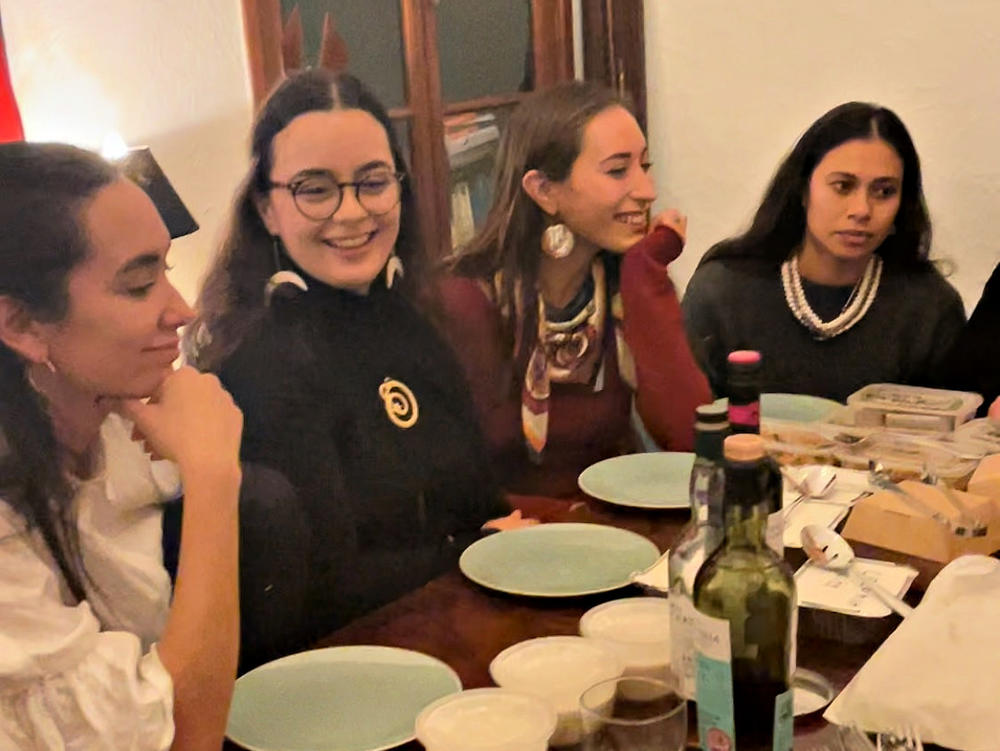 Everyone in the house gathers for dinner ahead of another packed day at the COP26 summit.