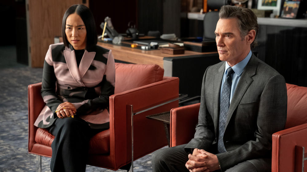 Stella (Greta Lee) and Cory (Billy Crudup) are again sitting through Alex's nonsense, and as always, I am Team Stella's Face.