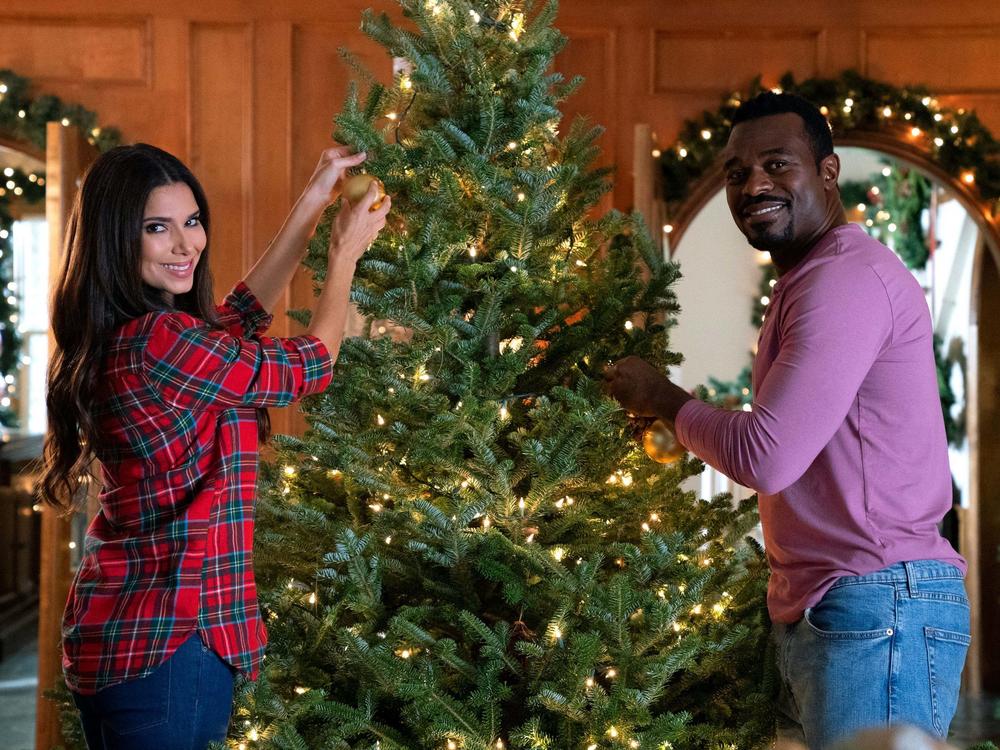 In honor of one of my favorite titles of the year, <em>An Ice Wine Christmas</em>, here's a photo from that film, starring Roselyn Sanchez and Lyriq Bent.
