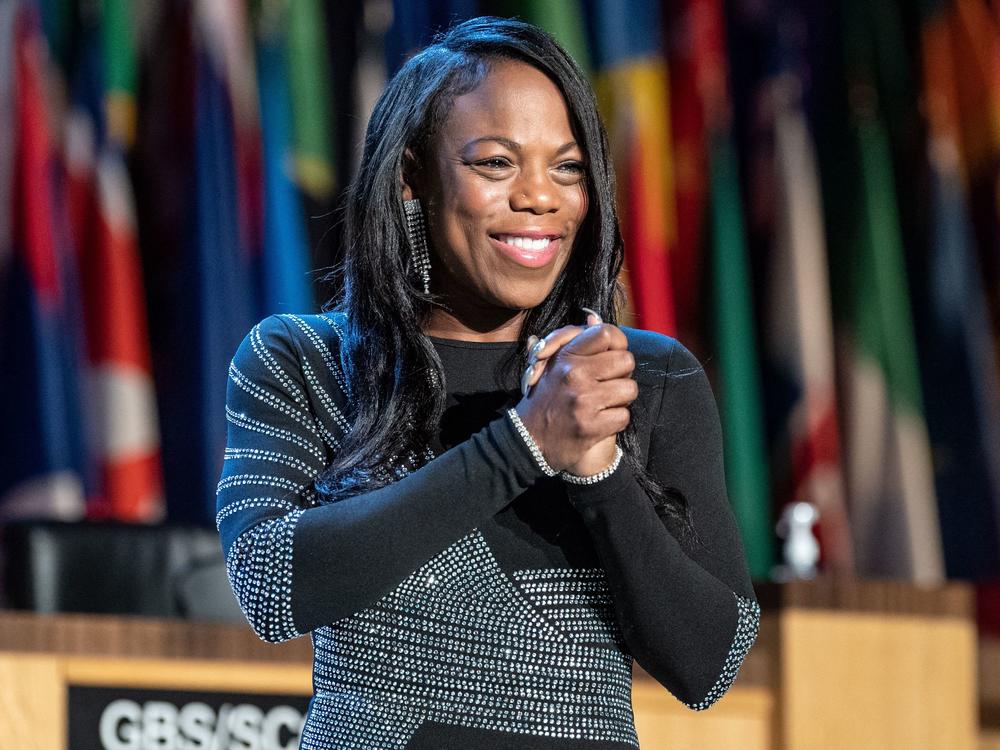 Teacher Keishia Thorpe said she was speechless after winning the Global Teacher Prize 2021 at the UNESCO headquarters in Paris. Thorpe teaches English to high school students whose families have immigrated to the U.S.