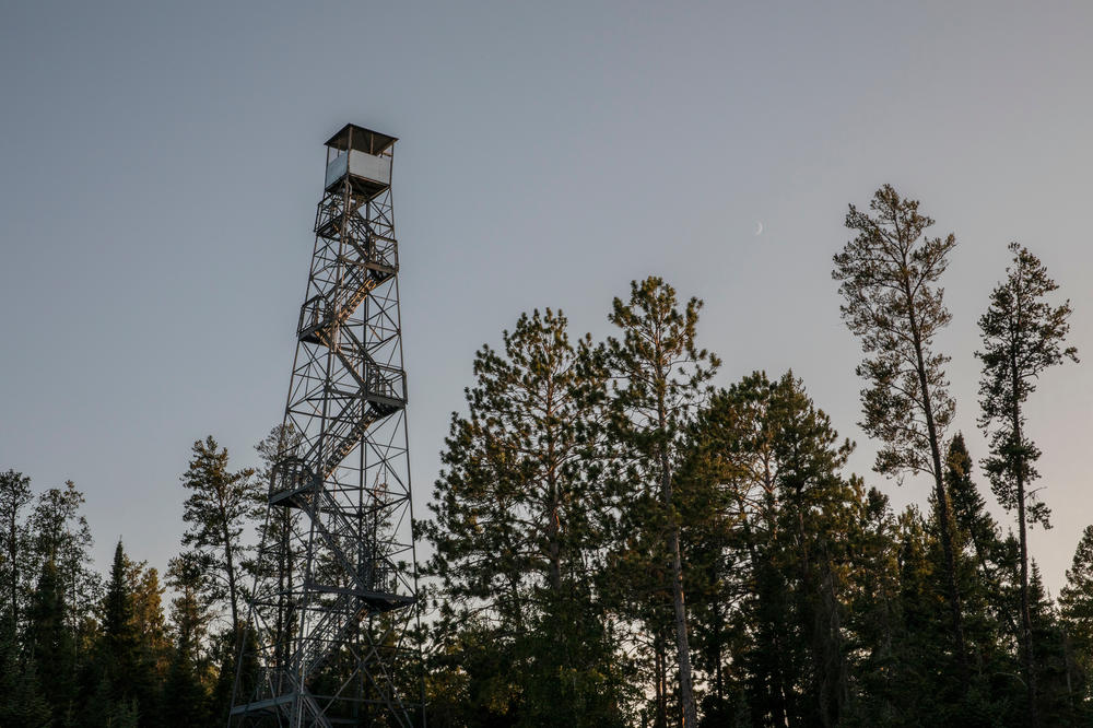 The 100-foot fire tower in Big Bog State Recreation Area offers views of Upper Red Lake and portions of the Red Lake Peatlands. About 100,000 people come to the park annually and the majority climb the tower, according to the park's staff. Interpretive signs at the base of the tower educate visitors about fire prevention and the history of the region's forests.