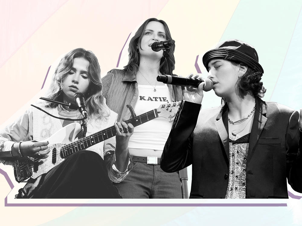 Clairo, Katie Gavin of MUNA, and King Princess