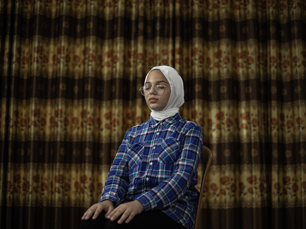 Teenager Sama Ahel was taught deep breathing to cope following the Gaza-Israel conflict in May.