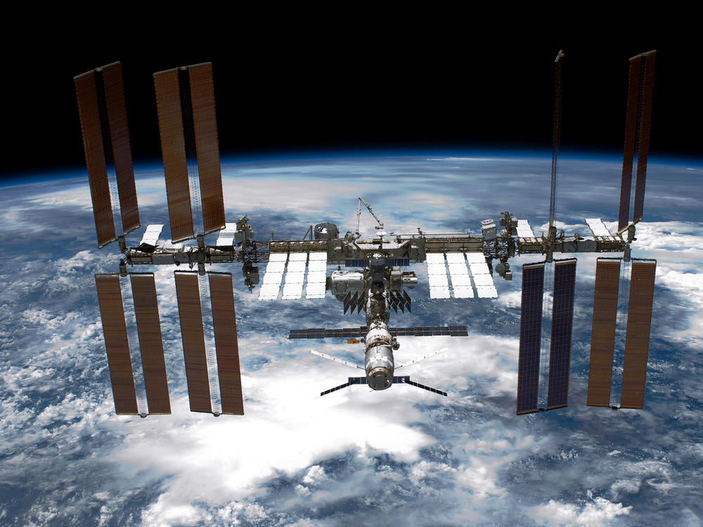 The International Space Station shown in orbit in 2011. Astronauts aboard the station were ordered to briefly take shelter after Russia conducted an orbital test of an anti-satellite missile that spewed potentially dangerous debris into orbit.