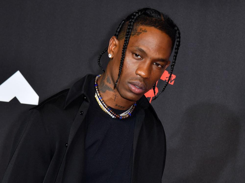 Travis Scott arrives at the 2021 MTV Video Music Awards in New York in September.