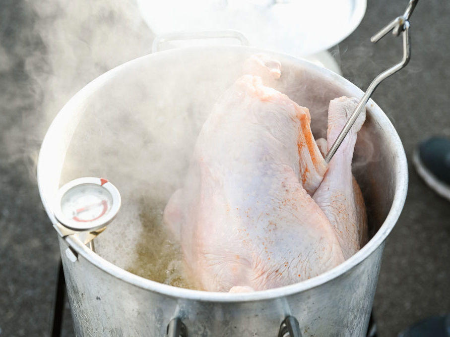 While a thermometer will tell you if oil is hot enough for frying, scientists say the sound a wet chopstick makes when dipped into the oil will, too.