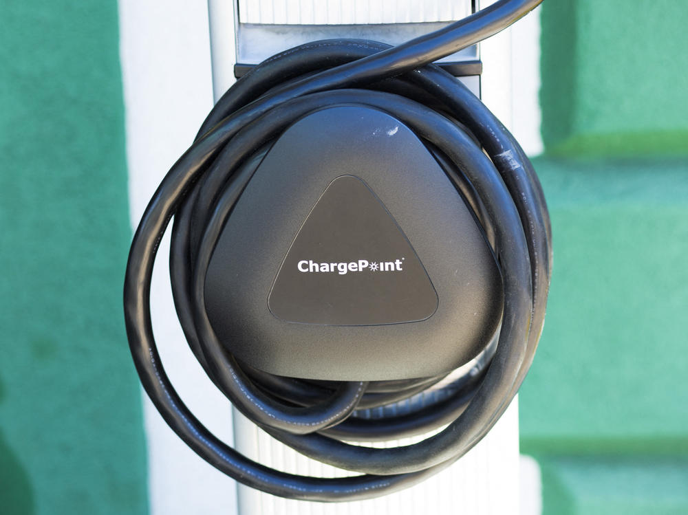 An electric vehicle charging station is seen at a BP gas station in Bridge, N.J. on May 6. The lack of widespread infrastructure for electric vehicles is seen as a major impediment to the sales of these cars.