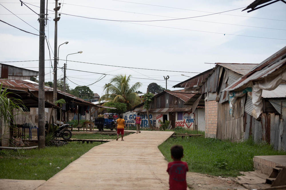 The Violeta Carrera neighborhood in Iquitos, Peru. Crowded living conditions contributed to the rapid spread of the coronavirus across Peru.
