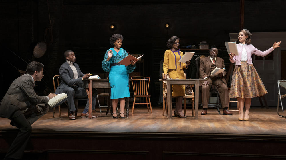 The company of <em>Trouble in Mind</em> at Roundabout Theatre Company