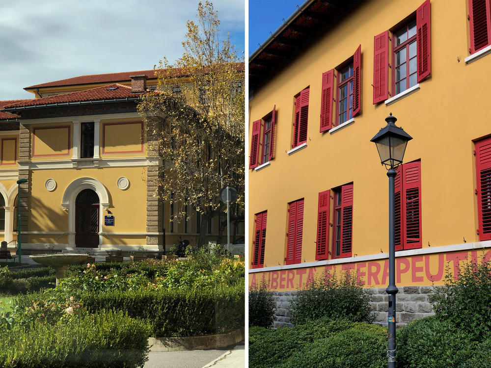 An old mental hospital sits in Trieste's San Giovanni Park. The facility closed over 40 years ago, but its ocher pavilions are filled with activity.