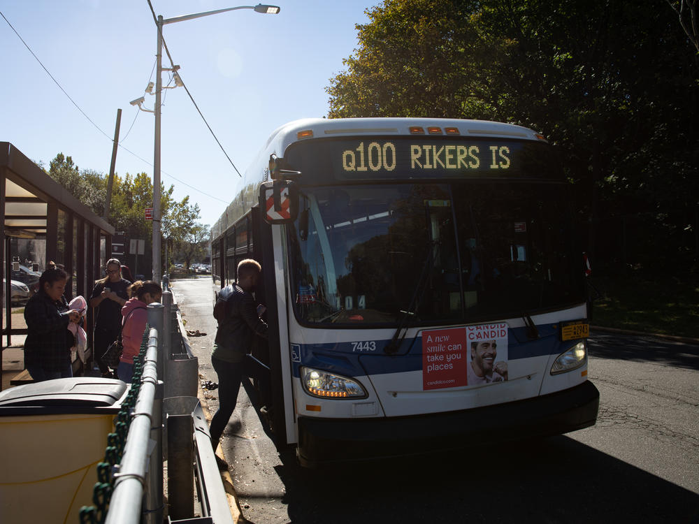 The Q100 bus is one of the only ways to get in and out of Rikers Island, New York's largest correctional facility. During the pandemic, advocates say, the jail has descended into chaos.