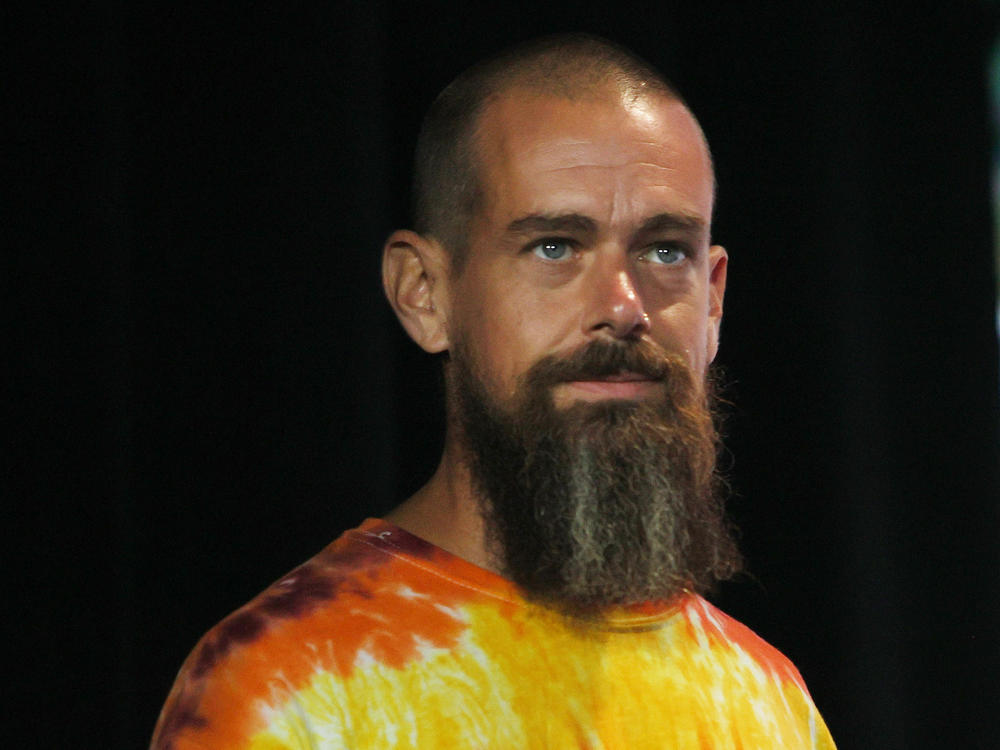 Jack Dorsey is stepping down as the CEO of Twitter, which he co-founded. Here he's shown at a bitcoin convention in June.