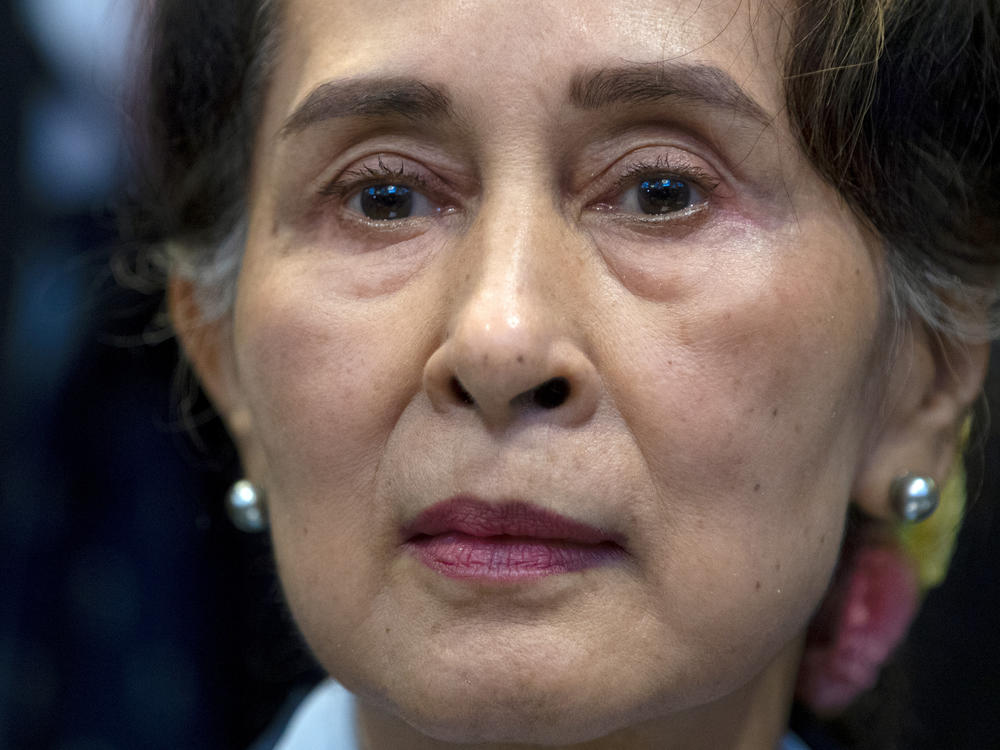 Aung San Suu Kyi has not been seen in public since being taken into custody after Myanmar's military seized control in February. In this Dec. 11, 2019 photo, Suu Kyi, the country's leader at the time, waits to address judges of the International Court of Justice on the second day of three days of hearings in The Hague, Netherlands.