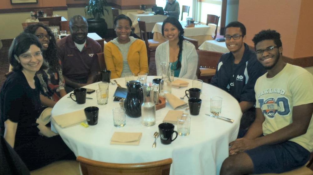 Brittany Boribong (third from right) is pictured at a breakfast in 2015 with others from the National Institutes of Health training fellowship she participated in. The fellowship was intended for people from underrepresented backgrounds in STEM.
