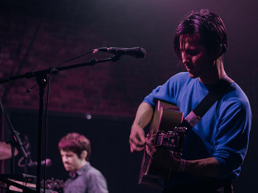 The Dodos onstage in 2018.