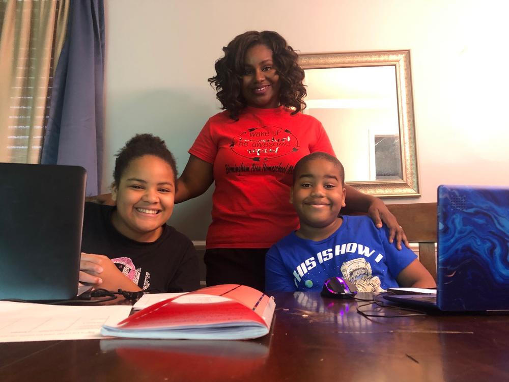 Yalonda Chandler homeschools her children, Madison and Matthew. She co-founded Black Homeschoolers of Birmingham, in Alabama, and has seen the organization grow since the pandemic began.