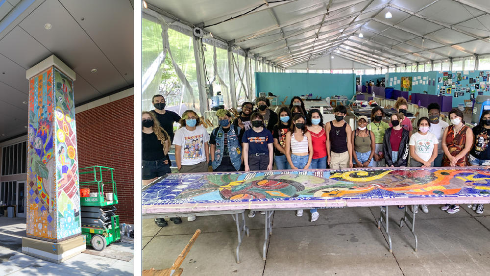 During a program called After School Matters, students and artists collaborate to make brilliantly colored mosaics that have been turned into public murals.