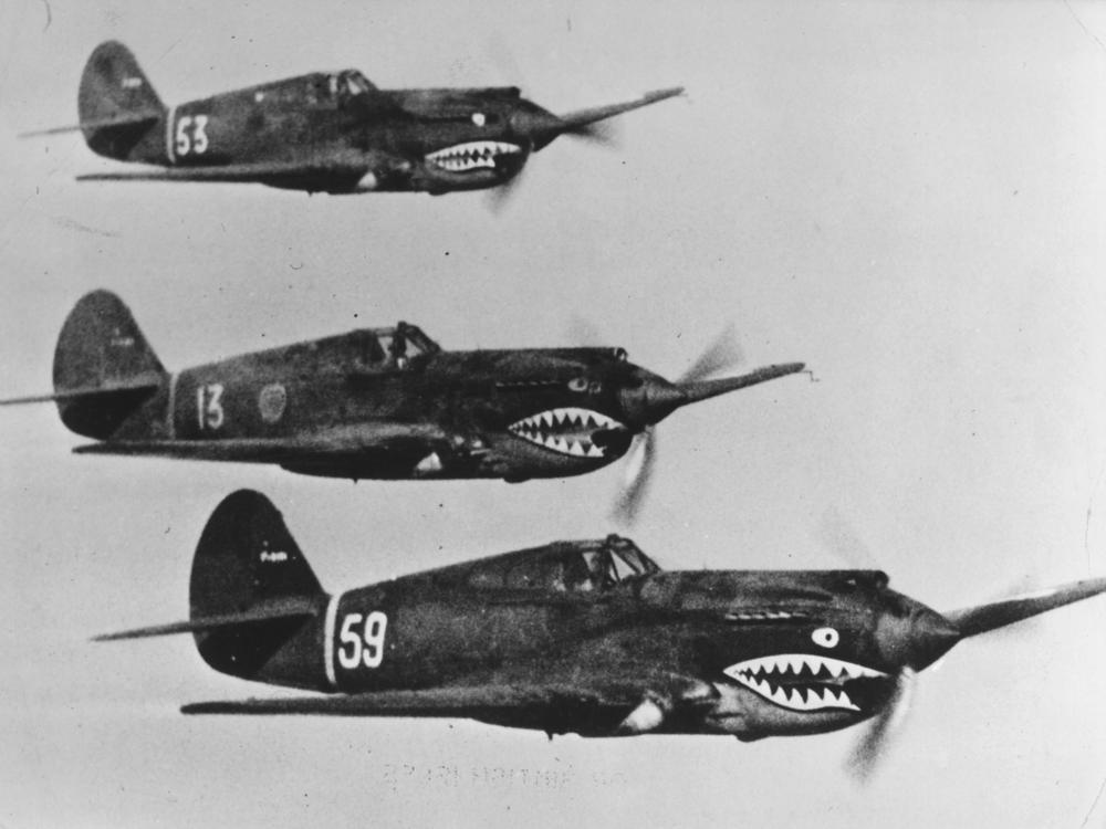 Members of the American Volunteer Group flew Curtiss P-40 planes, pictured. By performing certain maneuvers, they were able to exploit some weaknesses in the Japanese aircraft.