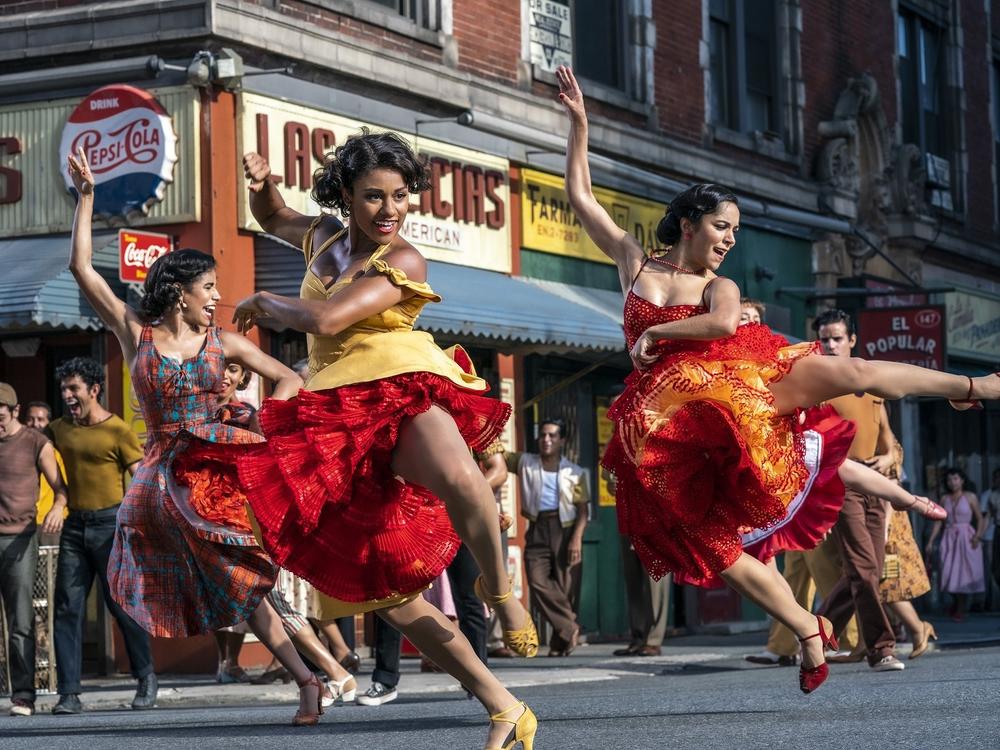 Ariana DeBose (center) is Anita in <em>West Side Story.</em>