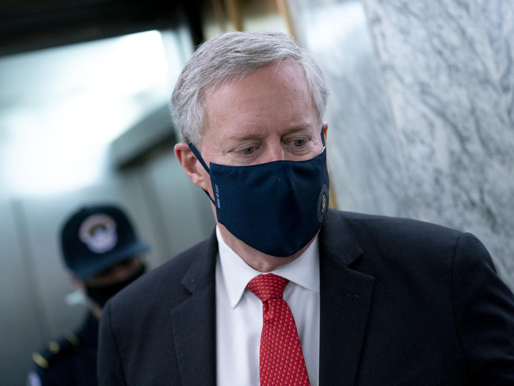 Former White House Chief of Staff Mark Meadows pictured on Capitol Hill in 2020. He was among the first Trump administration officials to be subpoenaed by the House committee investigating the Jan. 6 attack on the Capitol.